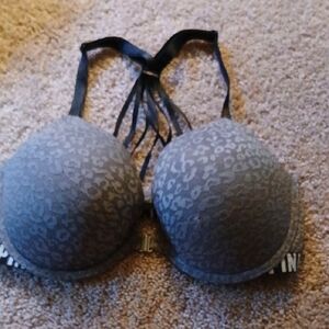 PINK Victoria's Secret Gray Leopard Bra